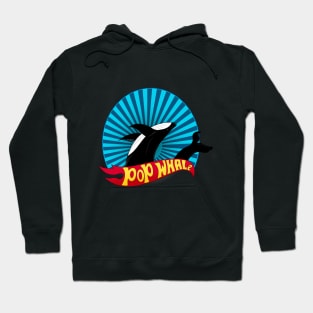 pop whale in hot wheel logo concept Hoodie